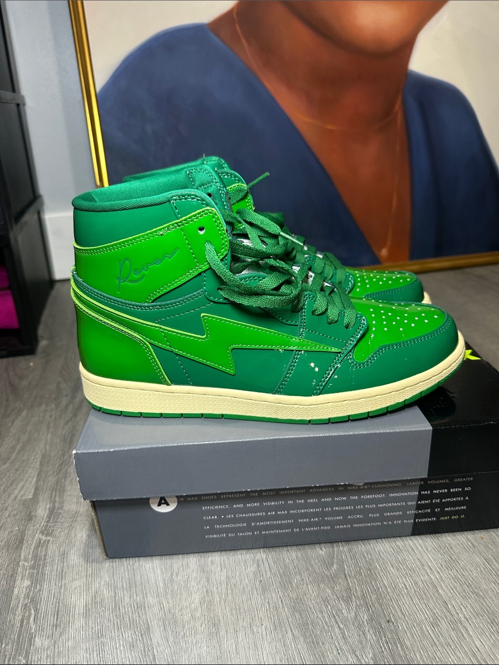 Kool Kiy lucky charms Green High-Top Sneakers - Lightning Stripe